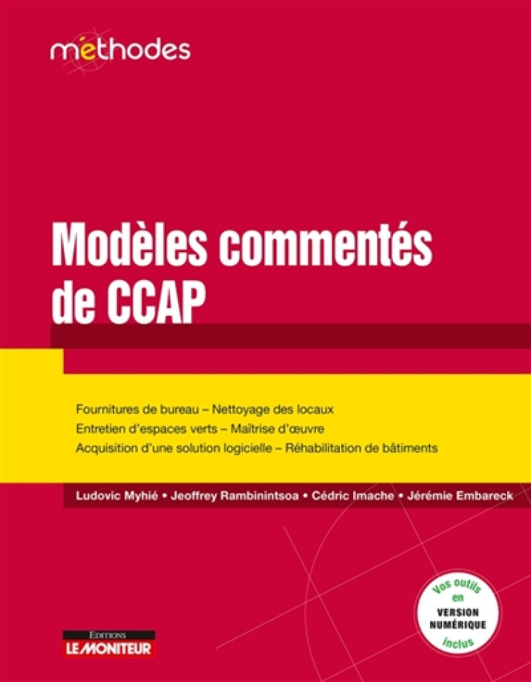 MODELES COMMENTES DE CCAP  -  FOURNITURES DE BUREAU  NETTOYAGE DES LOCAUX  -  ENTRETIEN D'ESPACES VERTS - MYHIE/RAMBININTSOA - ARGUS