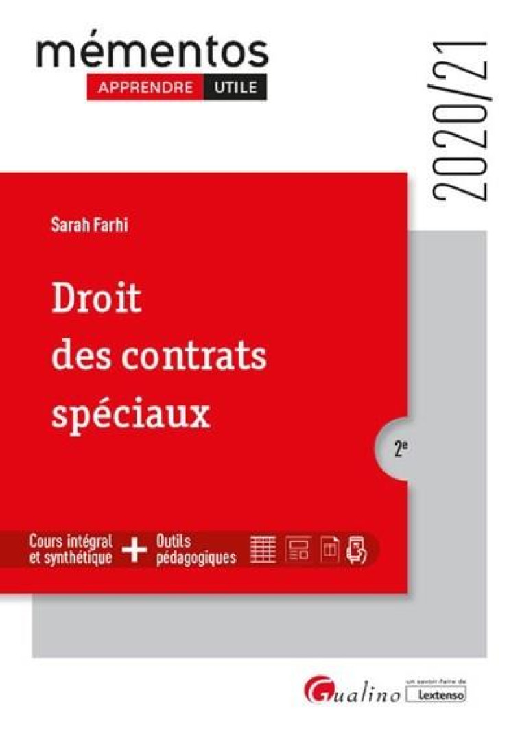 DROIT DES CONTRATS SPECIAUX - COURS INTEGRAL ET SYNTHETIQUE - OUTILS PEDAGOGIQUES - FARHI SARAH - GUALINO