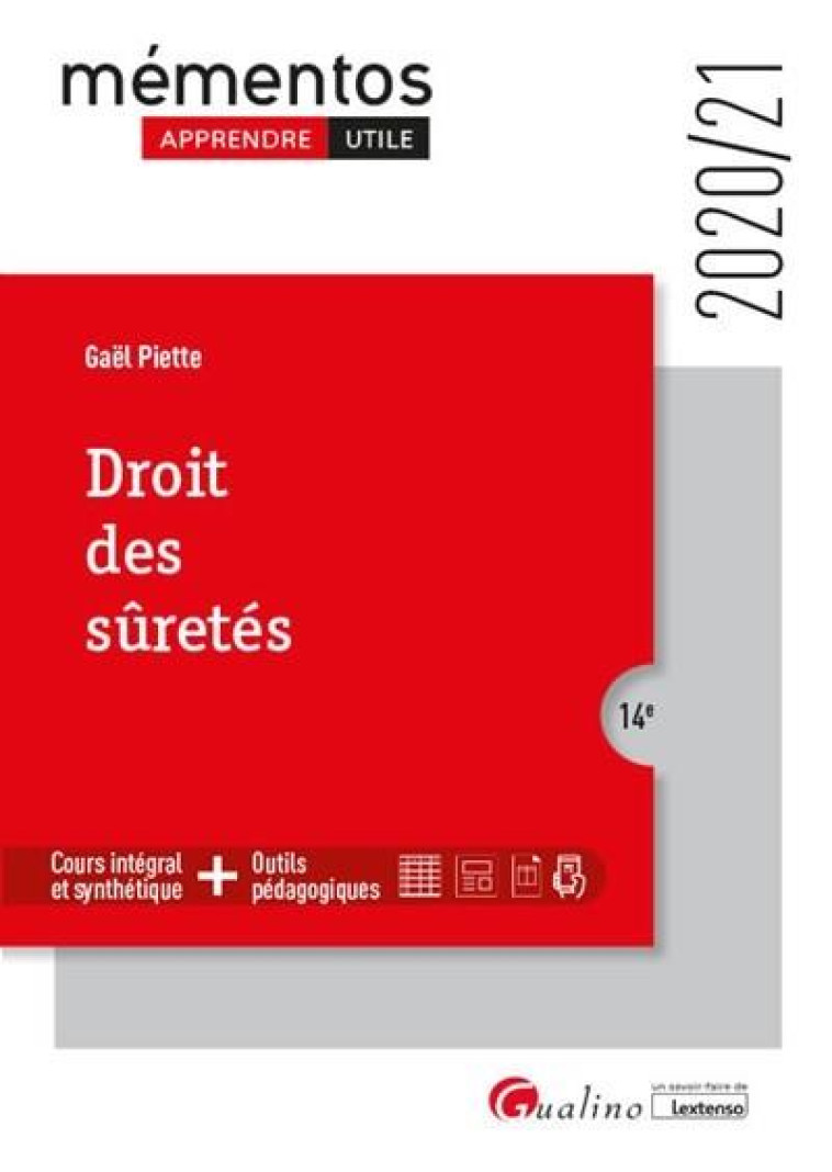 DROIT DES SURETES (EDITION 2020/2021) - PIETTE GAEL - GUALINO