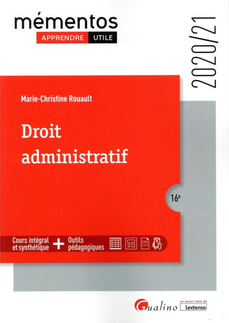 DROIT ADMINISTRATIF (EDITION 2020/2021) - ROUAULT M-C. - GUALINO