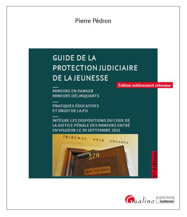 GUIDE DE LA PROTECTION JUDICIAIRE DE LA JEUNESSE (5E EDITION) - PEDRON PIERRE - GUALINO