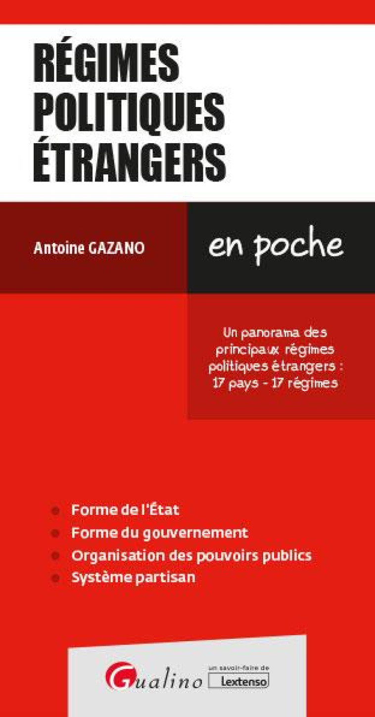 REGIMES POLITIQUES ETRANGERS - GAZANO ANTOINE - GUALINO