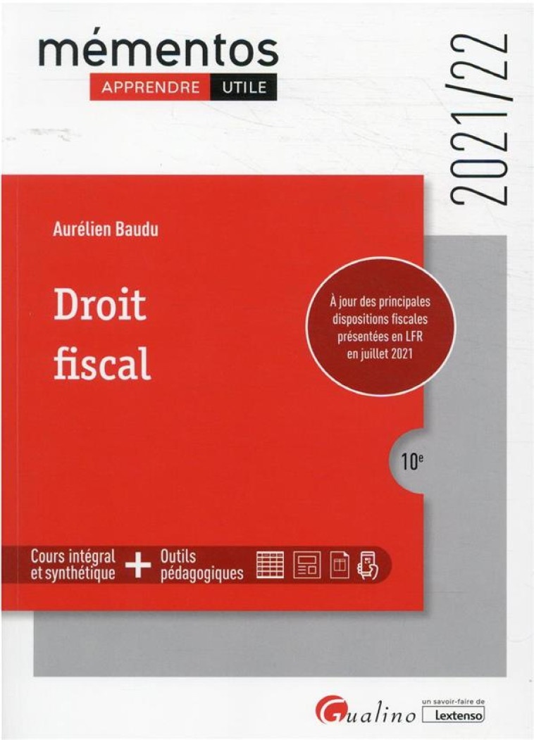 DROIT FISCAL (EDITION 2021/2022) - BAUDU AURELIEN - GUALINO