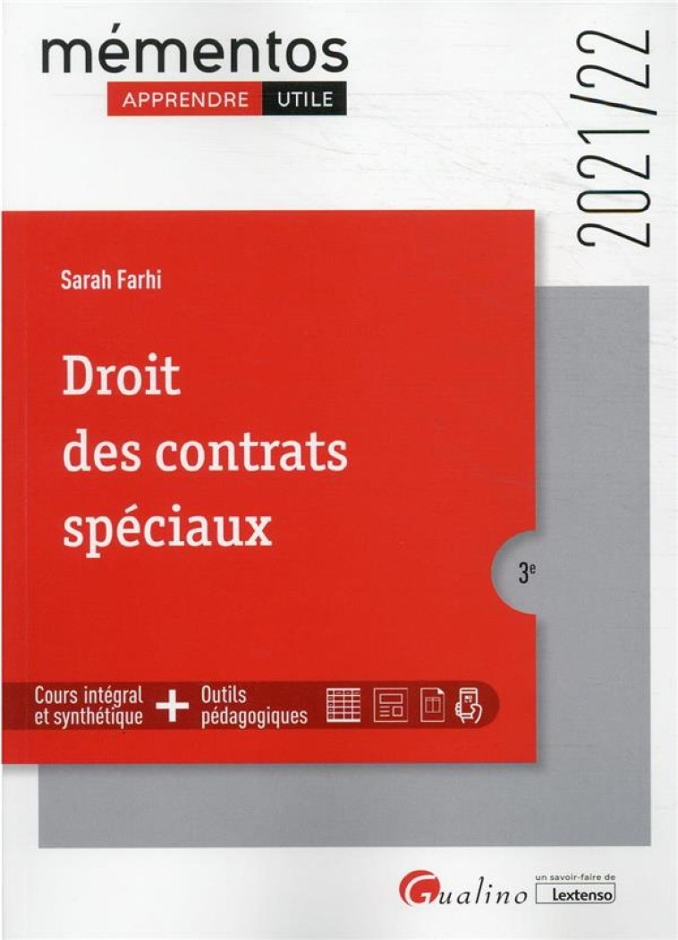 DROIT DES CONTRATS SPECIAUX (EDITION 2021/2022) - FARHI SARAH - GUALINO