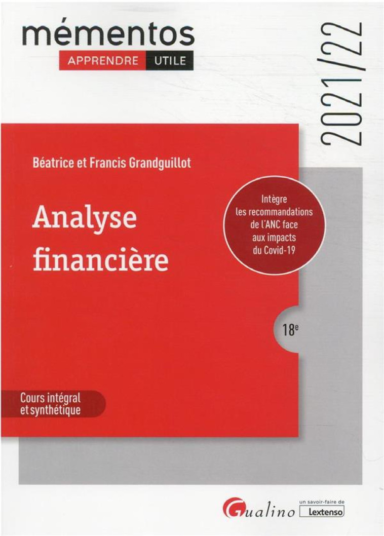 ANALYSE FINANCIERE (EDITION 2021/2022) - GRANDGUILLOT - GUALINO