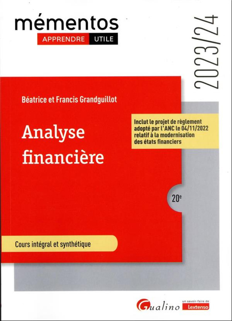 ANALYSE FINANCIERE (EDITION 2023/2024) - GRANDGUILLOT - GUALINO