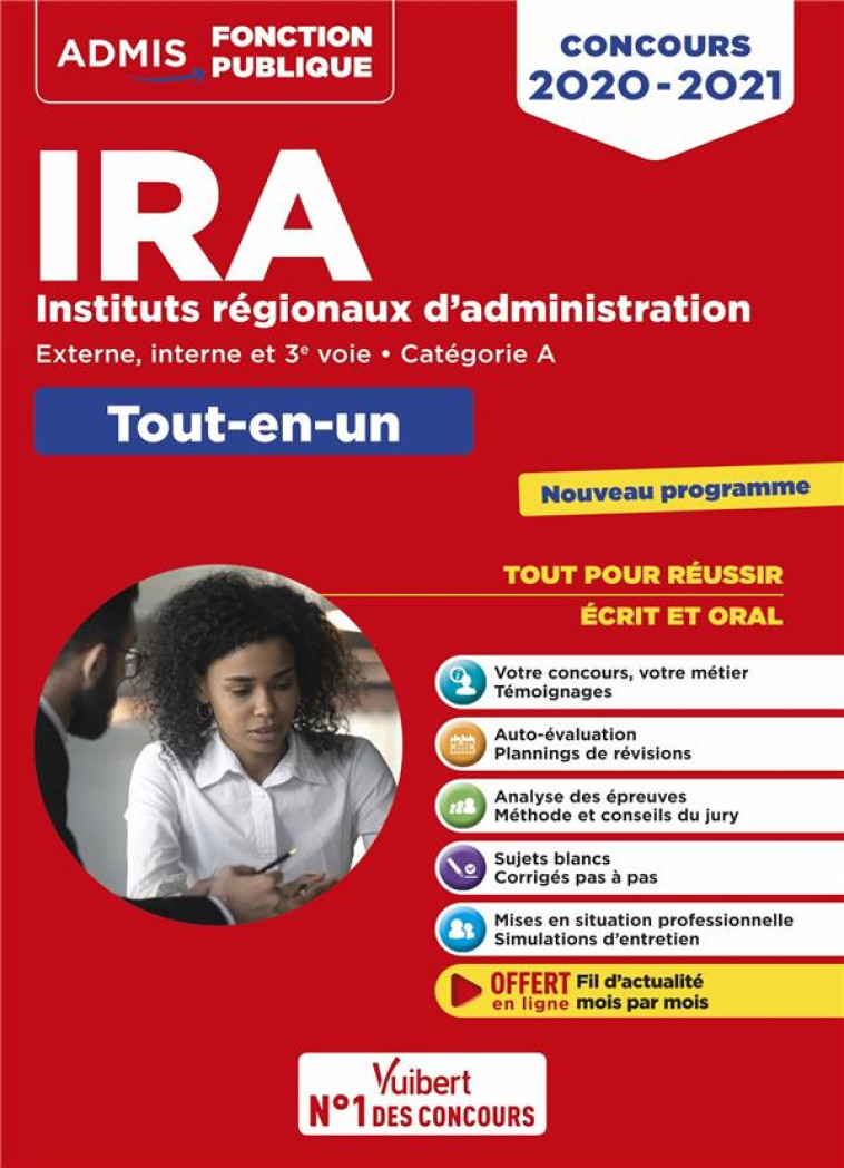 CONCOURS IRA - CATEGORIE A - TOUT-EN-UN - ANNALES 2020 INCLUSES (EDITION 2020/2021) - GUYOMARCH/LEPRETRE - VUIBERT