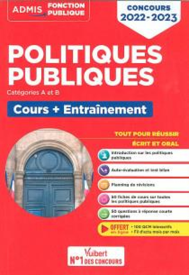 POLITIQUES PUBLIQUES - CATEGORIES A ET B - CONCOURS 2022-2023 - CALAUZENES/INGELAERE - VUIBERT