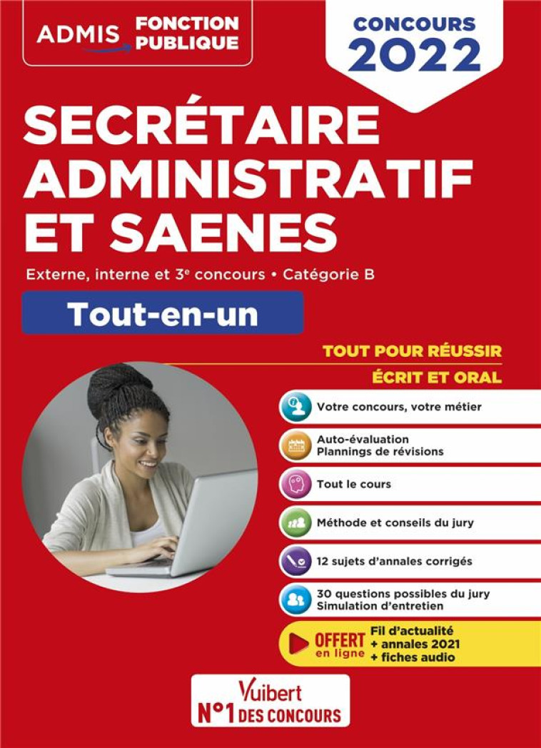 CONCOURS SECRETAIRE ADMINISTRATIF ET SAENES : TOUT-EN-UN  -  FIL D'ACTU OFFERT  -  CATEGORIE B EXTERNE (EDITION 2022) - DOUCET/GOFFE/GUIMET - VUIBERT