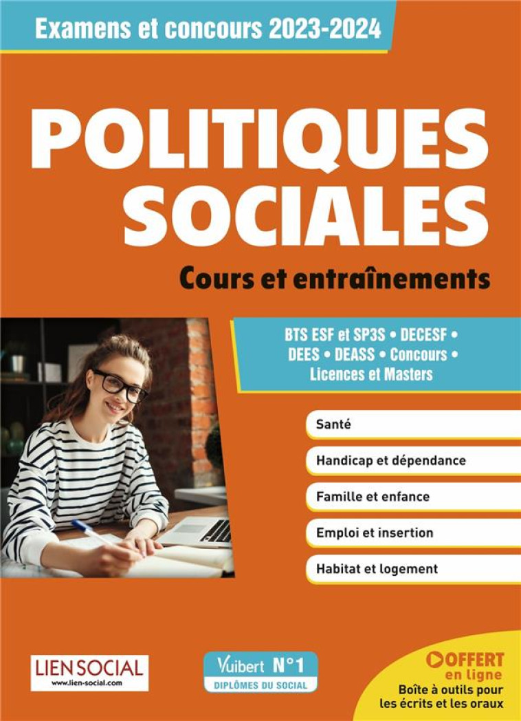 POLITIQUES SOCIALES : REVISIONS ET ENTRAINEMENTS  -  EXAMENS ET CONCOURS 2023-2024  -  LICENCES ET MASTER (EDITION 2023/2024) - JAMOT-ROBERT/PERES - VUIBERT