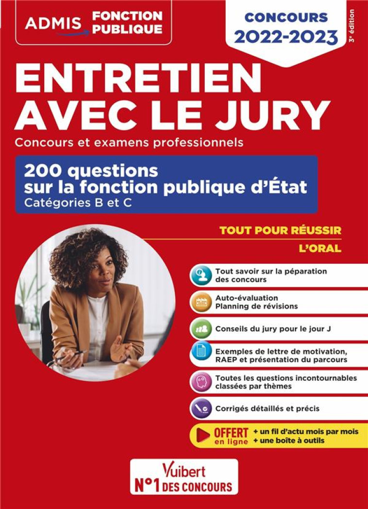 ENTRETIEN AVEC LE JURY - 200 QUESTIONS SUR LA FONCTION PUBLIQUE D'ETAT - CATEGORIES B ET C - CONCOUR - MACQUART HERVE - VUIBERT