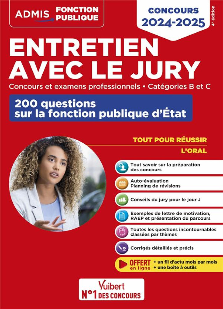 ENTRETIEN AVEC LE JURY - 200 QUESTIONS SUR LA FONCTION PUBLIQUE D'ETAT - CATEGORIES B ET C - CONCOUR - MACQUART HERVE - VUIBERT