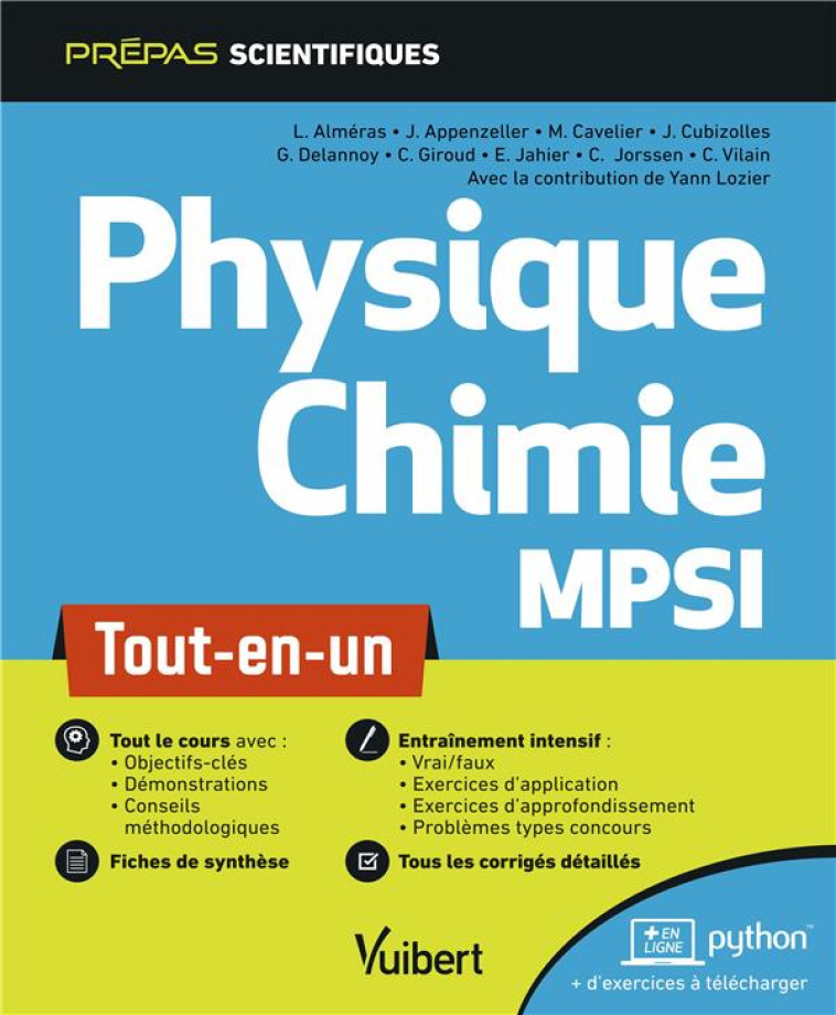 PHYSIQUE-CHIMIE  -  MPSI  -  TOUT-EN-UN - DELANNOY/JORSSEN - VUIBERT