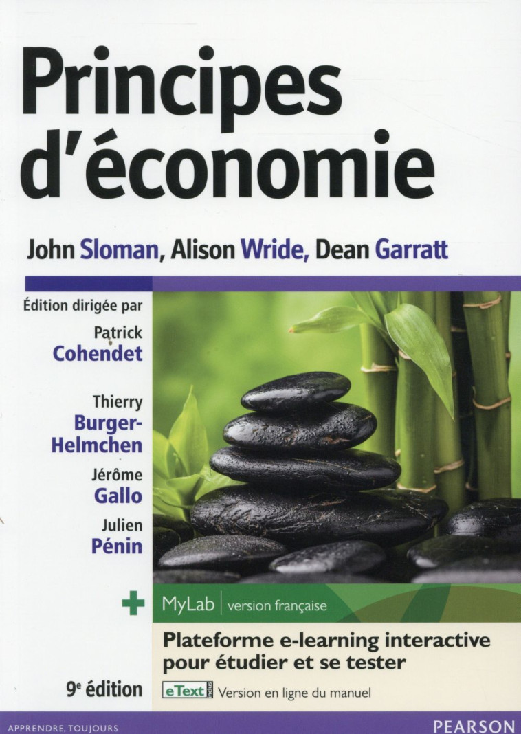 PRINCIPES D'ECONOMIE (9E EDITION) - SLOMAN JOHN - Pearson