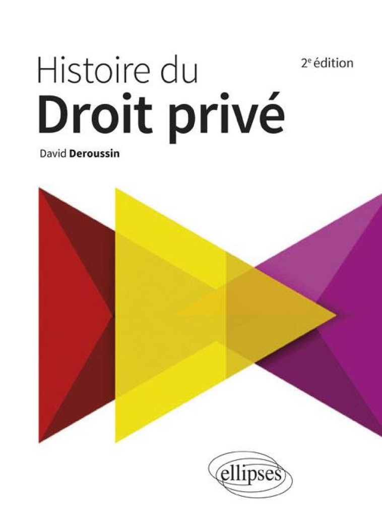 HISTOIRE DU DROIT PRIVE (2E EDITION) - DEROUSSIN DAVID - ELLIPSES MARKET