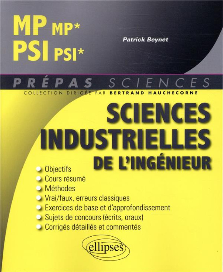 SCIENCES INDUSTRIELLES DE L'INGENIEUR  -  MP - PSI - BEYNET PATRICK - ELLIPSES MARKET