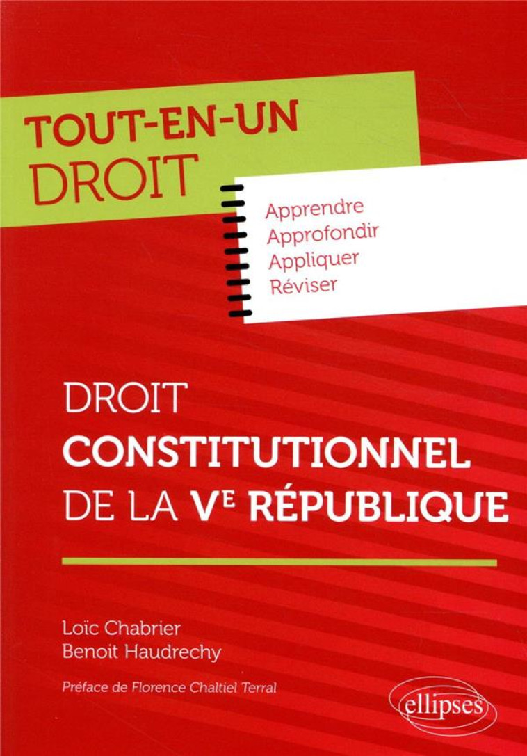 TOUT-EN-UN DROIT  -  DROIT CONSTITUTIONNEL DE LA VE REPUBLIQUE - CHABRIER/HAUDRECHY - ELLIPSES MARKET