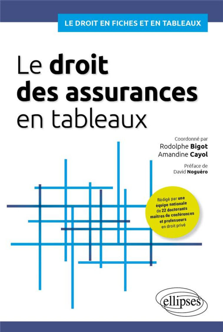 LE DROIT DES ASSURANCES EN TABLEAUX - BIGOT/CAYOL/NOGUERO - ELLIPSES MARKET