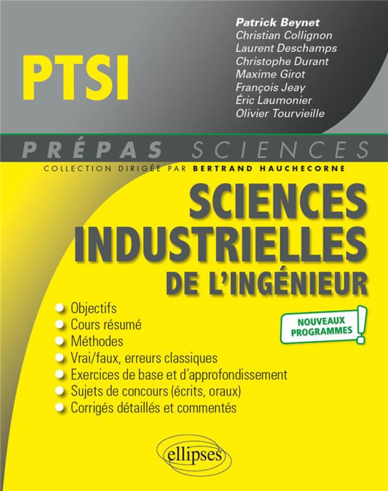 SCIENCES INDUSTRIELLES DE L'INGENIEUR  -  PTSI  -  NOUVEAUX PROGRAMMES - BEYNET/COLLIGNON - ELLIPSES MARKET