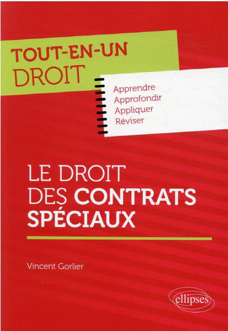 DROIT DES CONTRATS SPECIAUX - GORLIER VINCENT - ELLIPSES MARKET