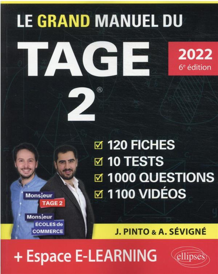 LE GRAND MANUEL DU TAGE 2 (EDITION 2022) - PINTO/SEVIGNE - ELLIPSES MARKET