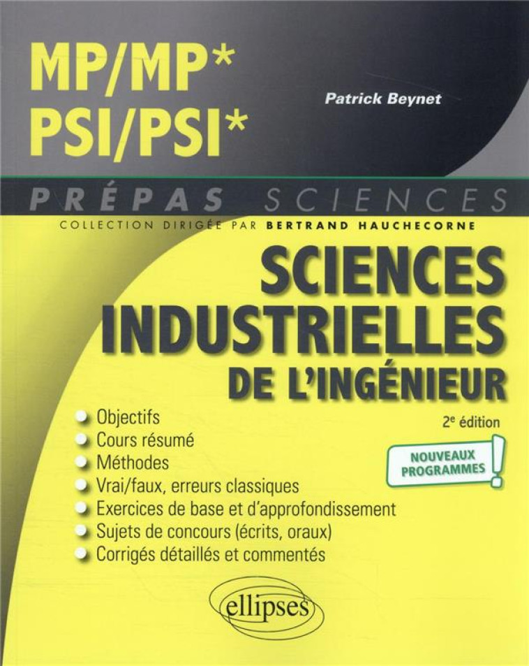 SCIENCES INDUSTRIELLES DE L'INGENIEUR : MP/MP* - PSI/PSI*  -  PROGRAMME 2022 - BEYNET PATRICK - ELLIPSES MARKET