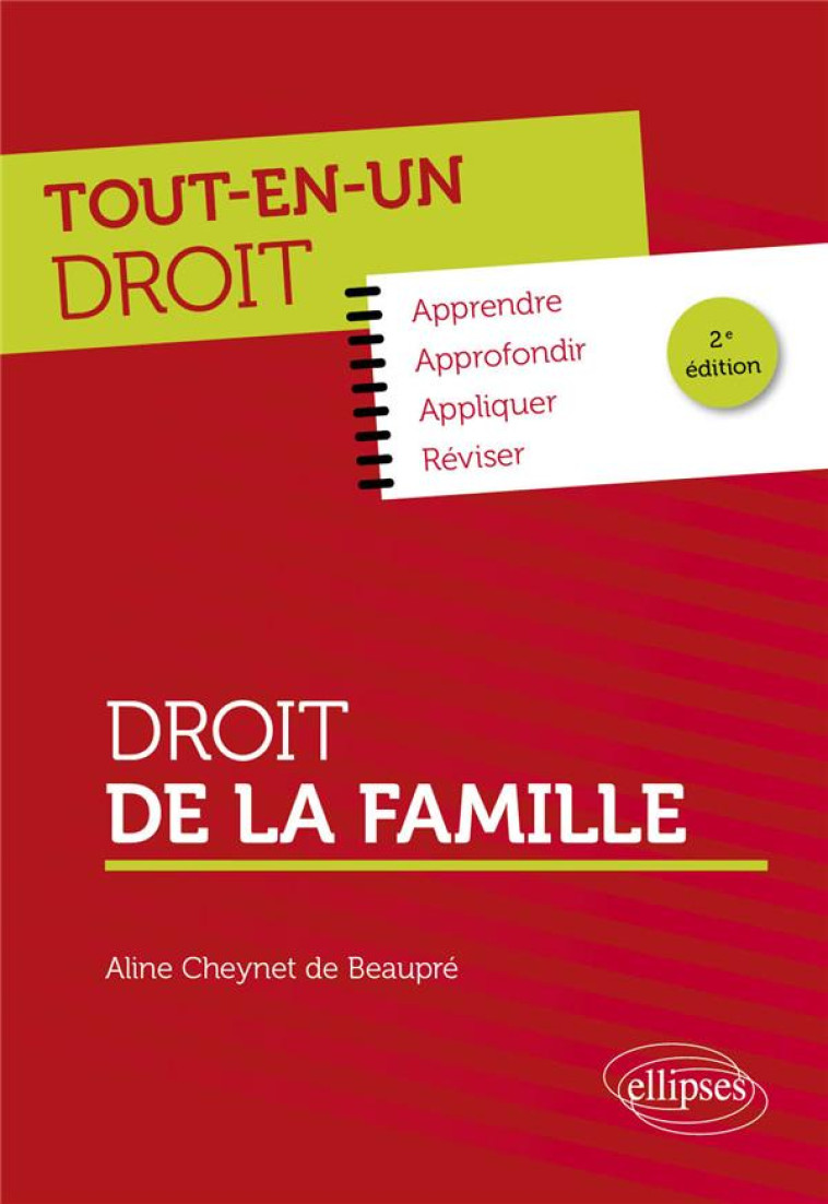 DROIT DE LA FAMILLE - CHEYNET DE BEAUPRE A - ELLIPSES MARKET