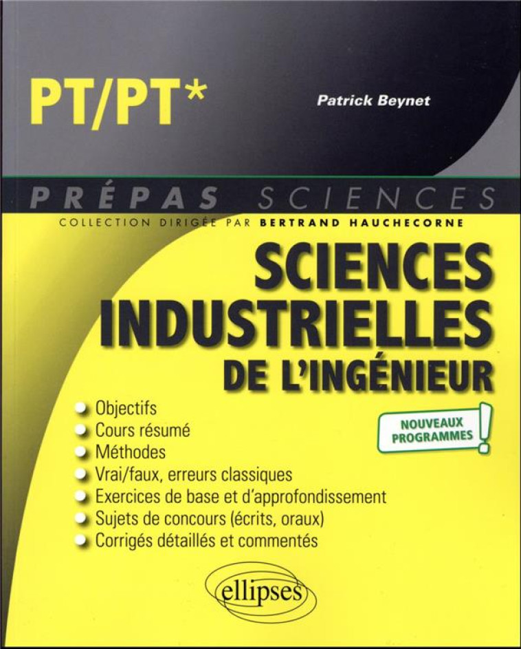 PT/PT*  -  SCIENCES INDUSTRIELLES DE L'INGENIEUR (EDITION 2023) - BEYNET PATRICK - ELLIPSES MARKET