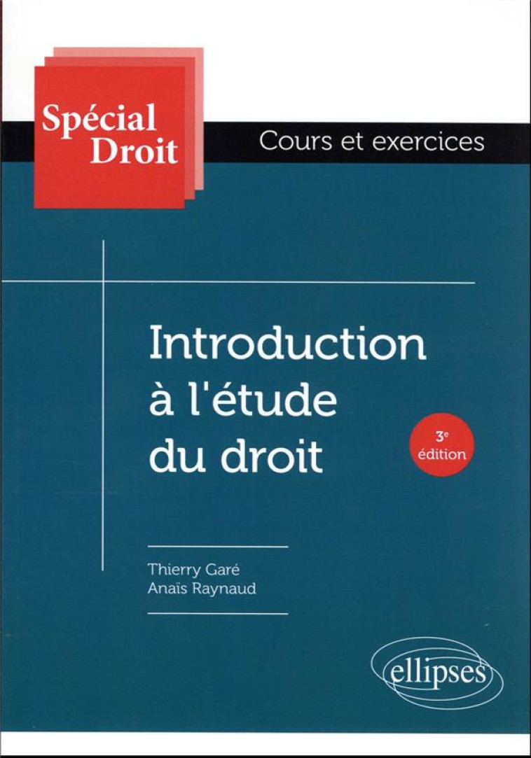 INTRODUCTION A L'ETUDE DU DROIT - GARE/RAYNAUD - ELLIPSES MARKET