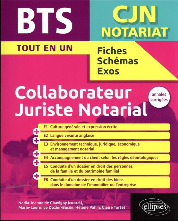 BTS COLLABORATEUR JURISTE NOTARIAL - DE CHAVIGNY/PAHIN - ELLIPSES MARKET