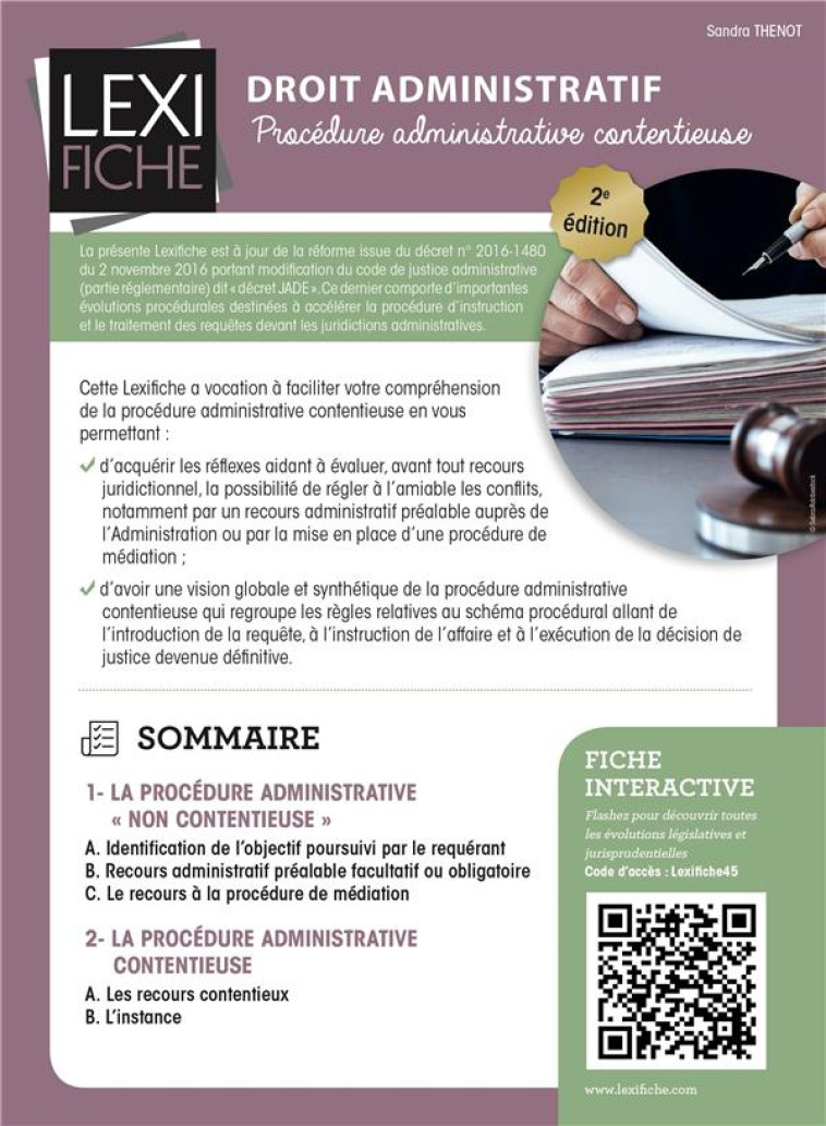 DROIT ADMINISTRATIF (2E EDITION) - THENOT SANDRA - ENRICK