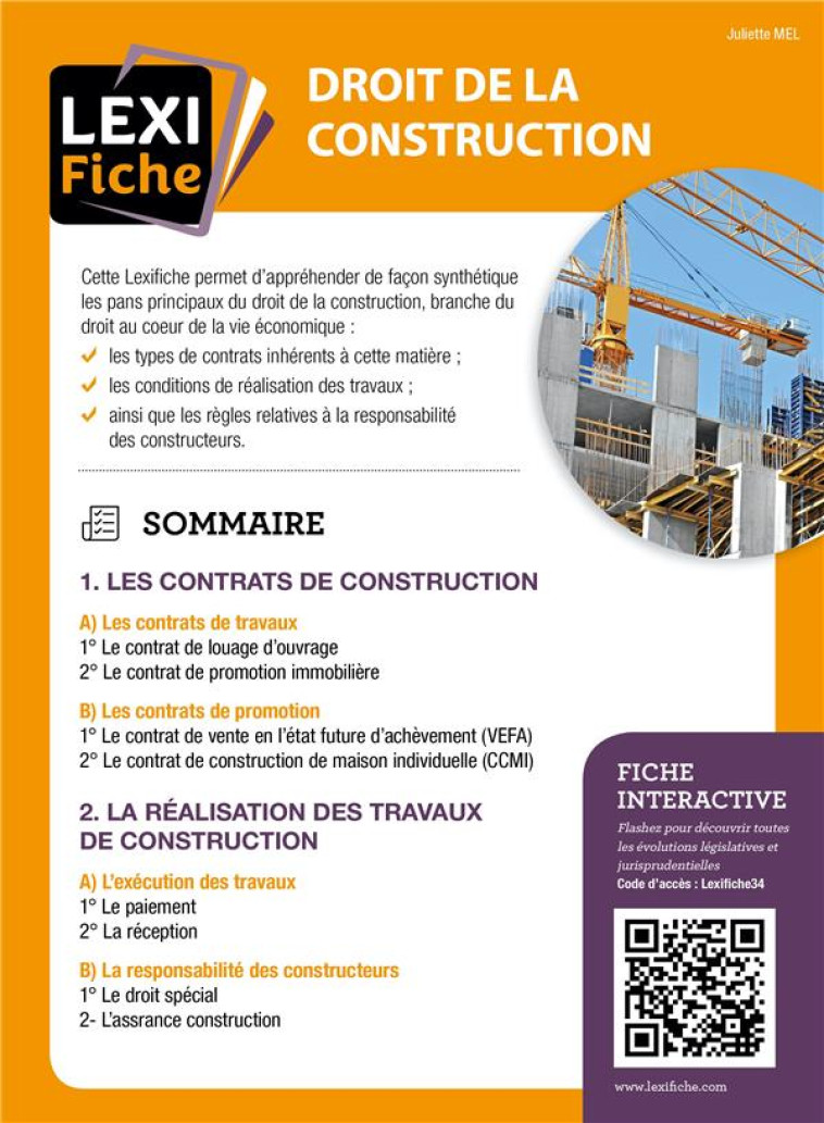 DROIT DE LA CONSTRUCTION - MEL JULIETTE - ENRICK