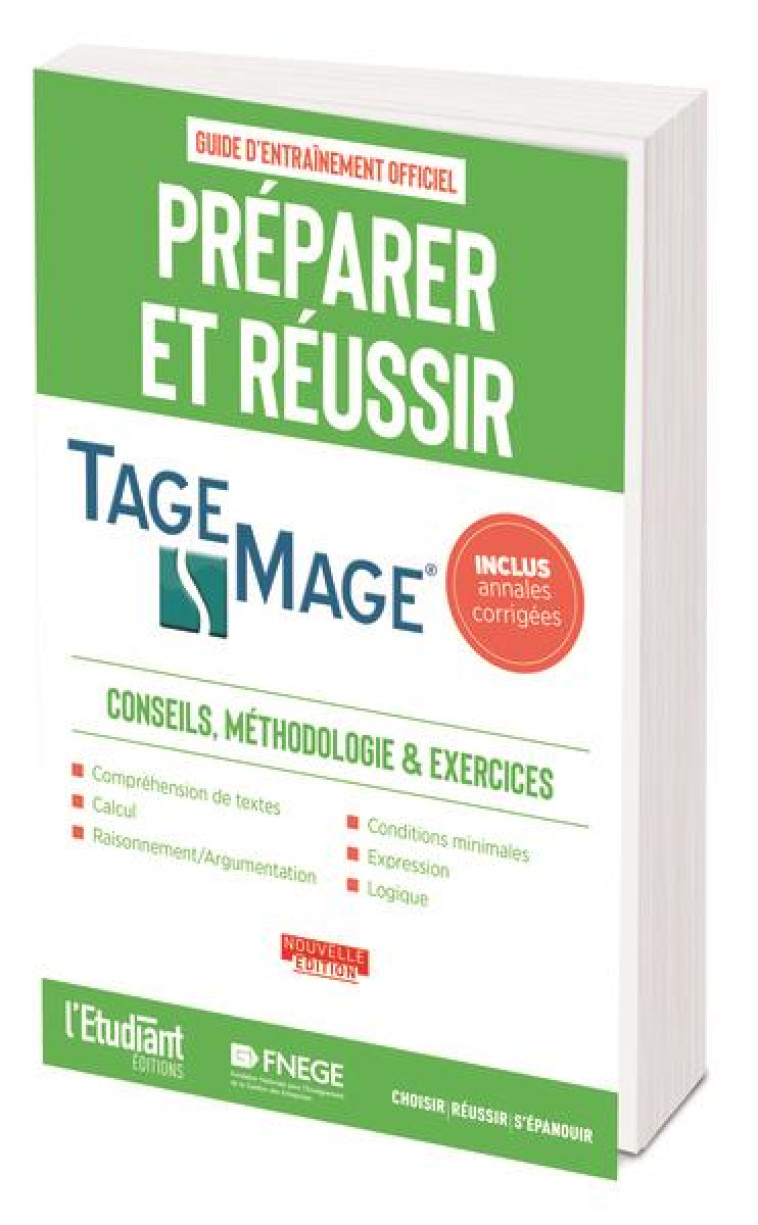 PREPARER ET REUSSIR LE TAGE MAGE - COLLECTIF - L ETUDIANT