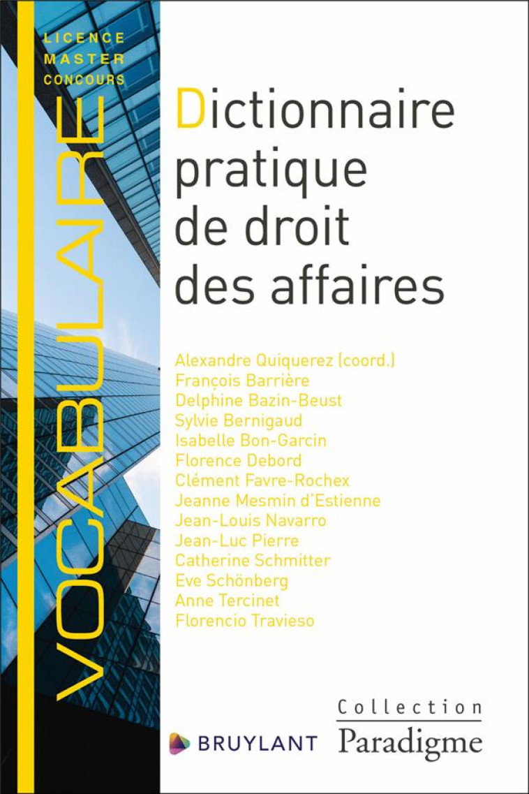 DICTIONNAIRE PRATIQUE DE DROIT DES AFFAIRES - BARRIERE/BAZIN-BEUST - LARCIER