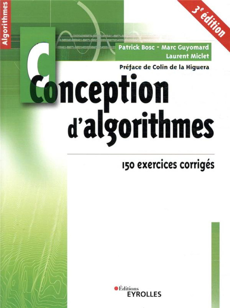 CONCEPTION D'ALGORITHMES  -  150 EXERCICES CORRIGES - BOSC/GUYOMARD/MICLET - EYROLLES