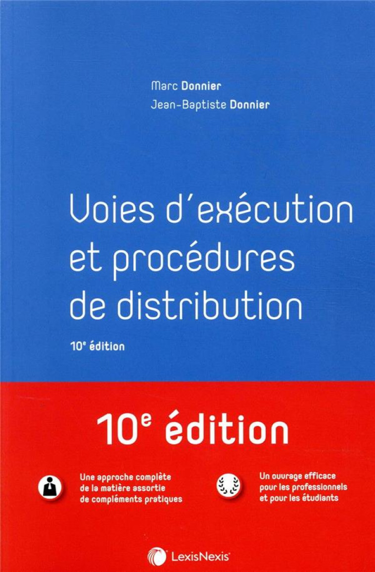 VOIES D'EXECUTION ET PROCEDURES DE DISTRIBUTION - DONNIER - Lexis Nexis/Litec