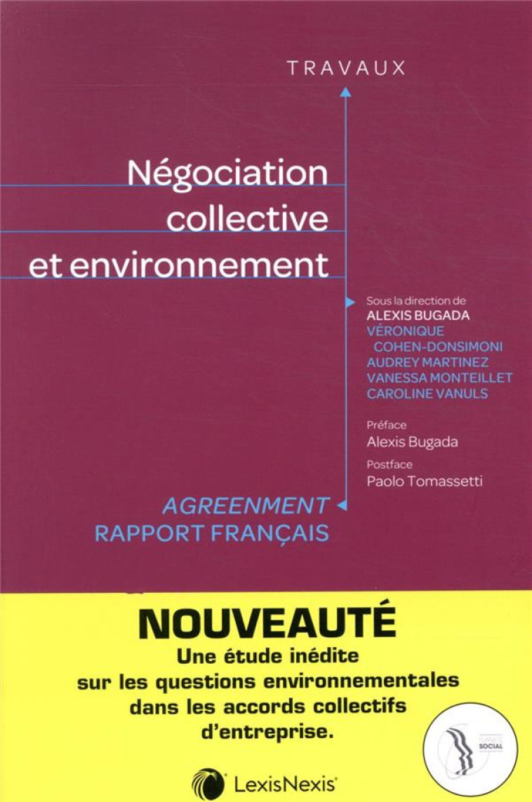 NEGOCIATION COLLECTIVE ET ENVIRONNEMENT - BUGADA/TOMASSETTI - Lexis Nexis/Litec