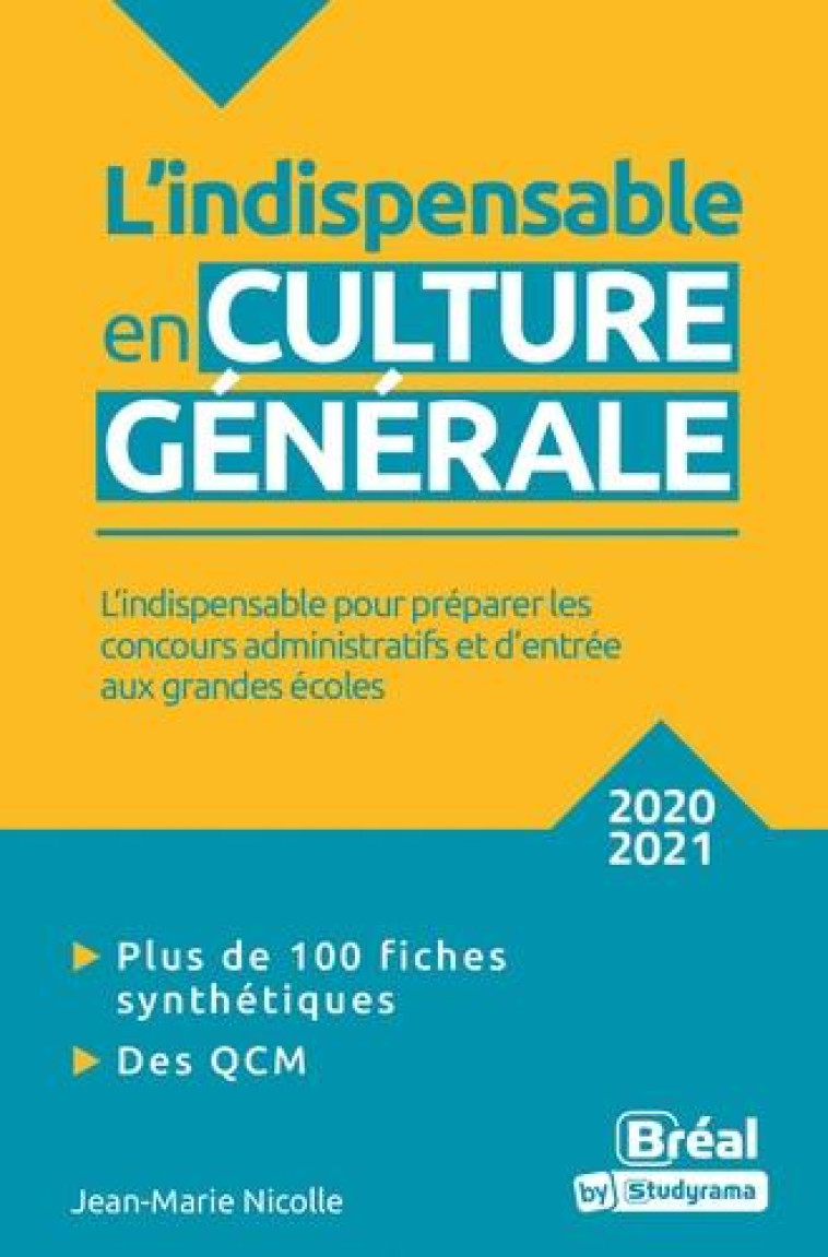 L'INDISPENSABLE EN CULTURE GENERALE - NICOLLE JEAN-MARIE - BREAL