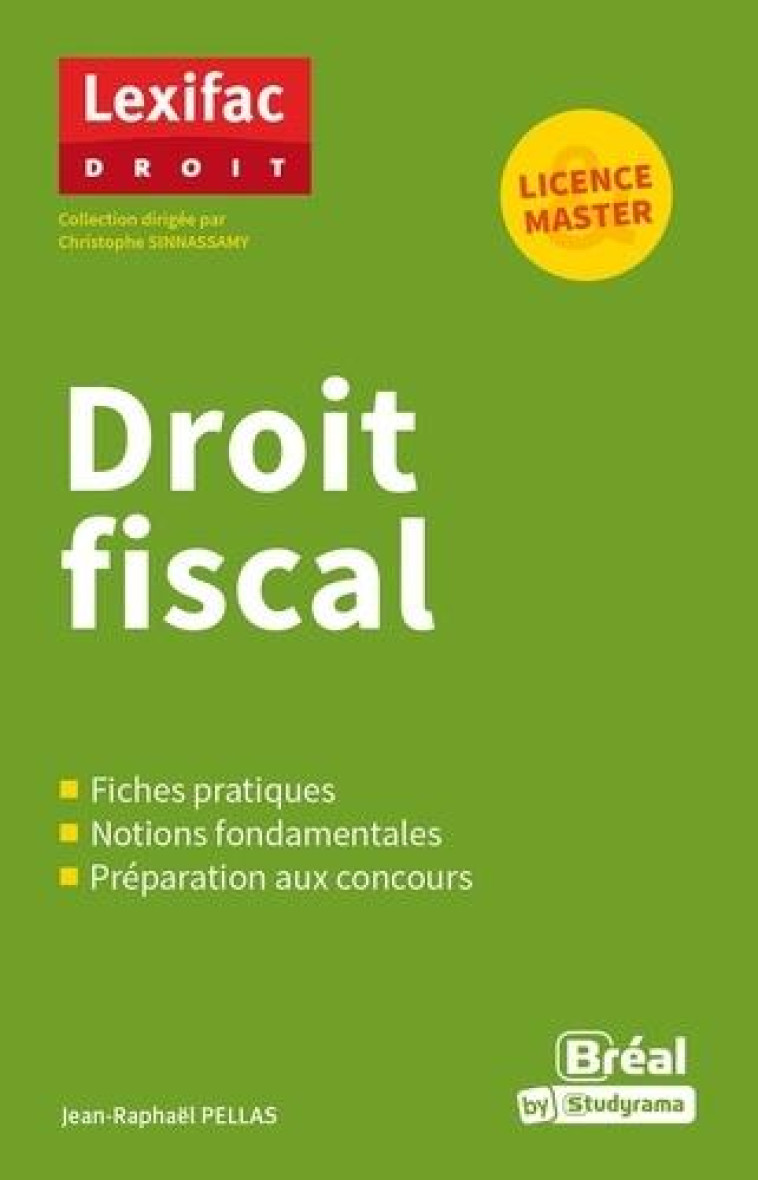 DROIT FISCAL - PELLAS JEAN-RAPHAEL - BREAL