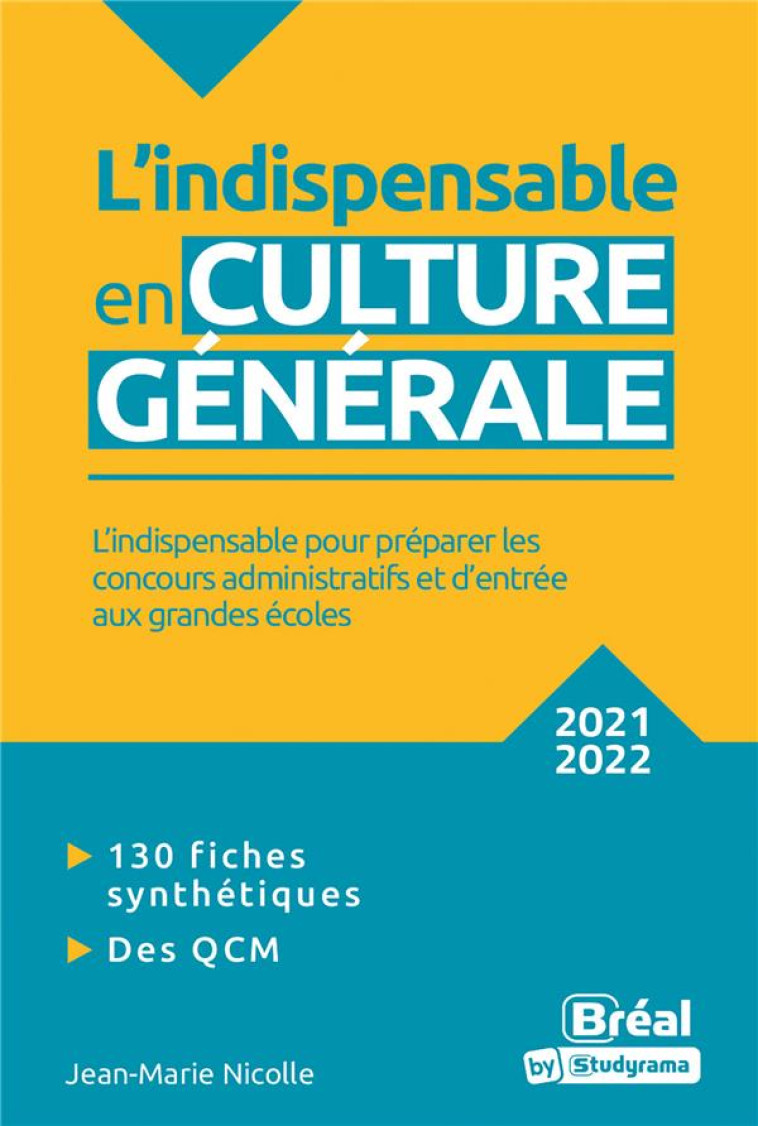 L'INDISPENSABLE EN CULTURE GENERALE - 2021-2022 (EDITION 2021/2022) - NICOLLE JEAN-MARIE - BREAL