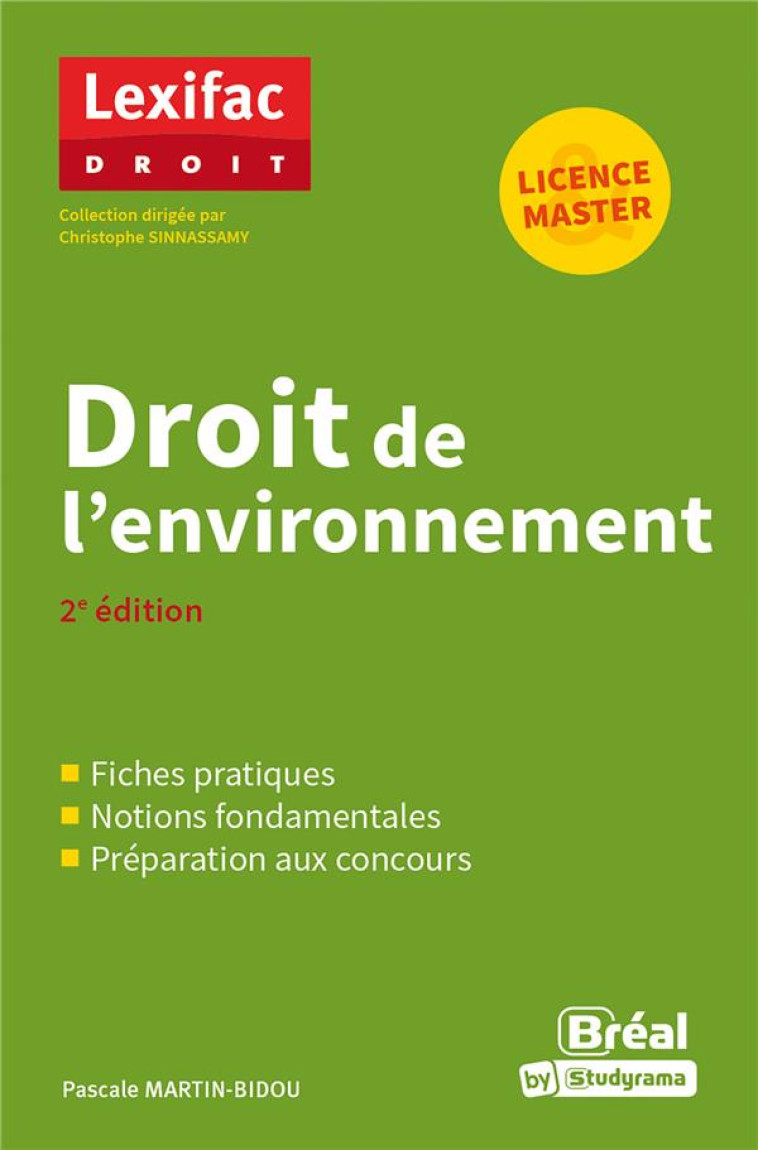 DROIT DE L'ENVIRONNEMENT (2E EDITION) - MARTIN-BIDOU PASCALE - BREAL