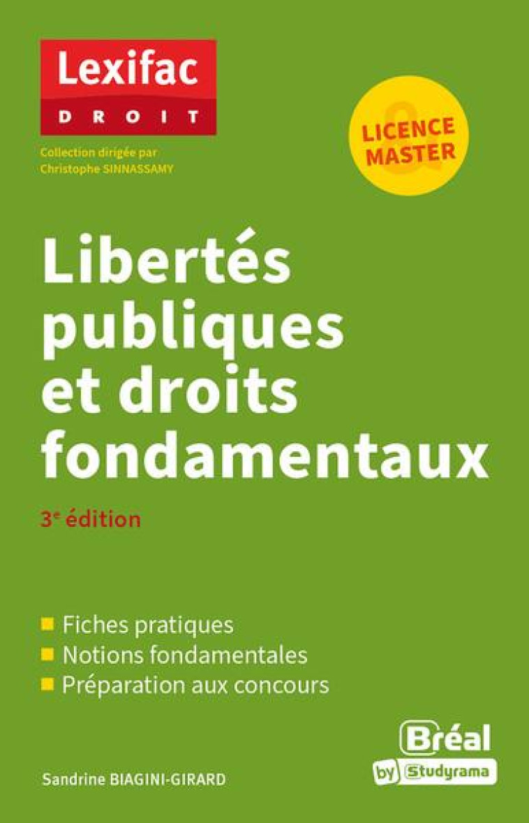 LIBERTES PUBLIQUES ET DROITS FONDAMENTAUX - BIAGINI-GIRARD - BREAL