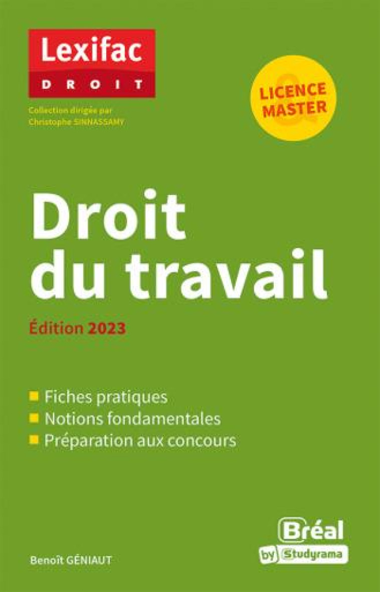 DROIT DU TRAVAIL - GENIAUT/SINNASSAMY - BREAL