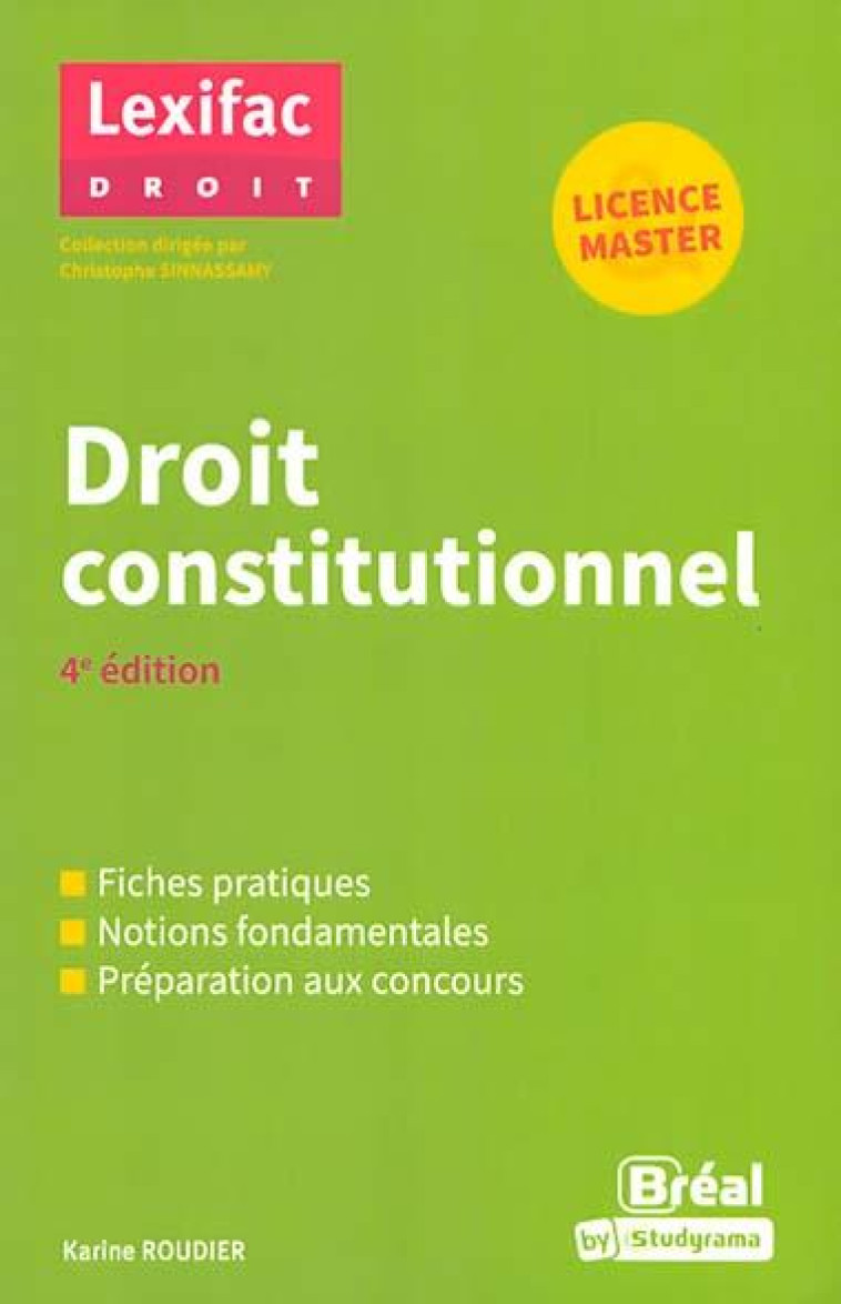 DROIT CONSTITUTIONNEL - ROUDIER KARINE - BREAL