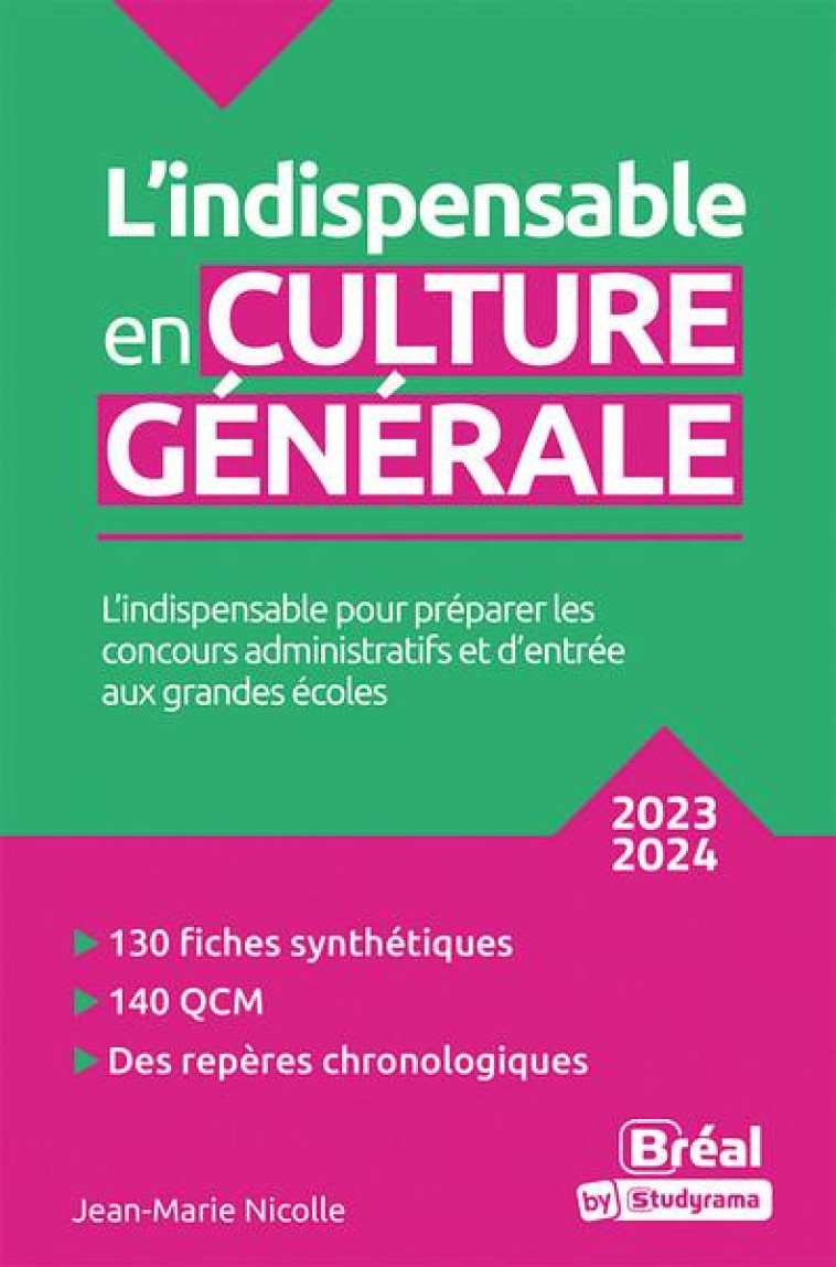 L'INDISPENSABLE EN CULTURE GENERALE (EDITION 2023/2024) - NICOLLE JEAN-MARIE - BREAL