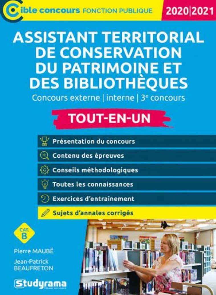 ASSISTANT TERRITORIAL DE CONSERVATION DU PATRIMOINE ET DES BIBLIOTHEQUES - MAUBE PIERRE - STUDYRAMA