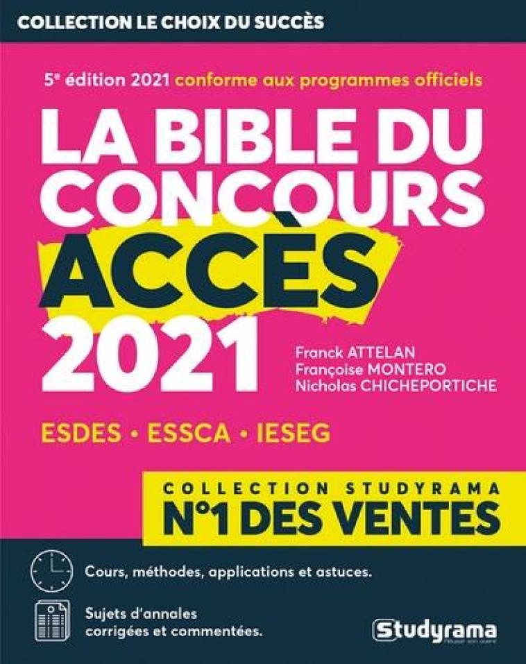 LA BIBLE DU CONCOURS ACCES (EDITION 2021) - COLLECTIF - STUDYRAMA