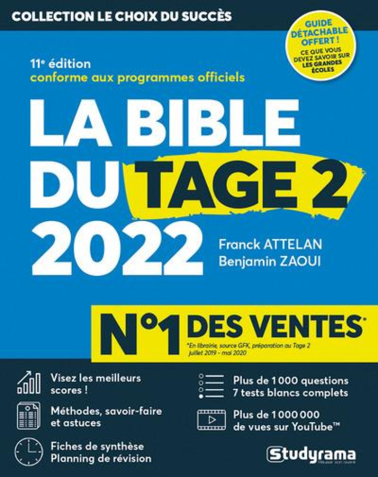 LA BIBLE DE TAGE 2 (EDITION 2022) - ATTELAN/ZAOUI - STUDYRAMA