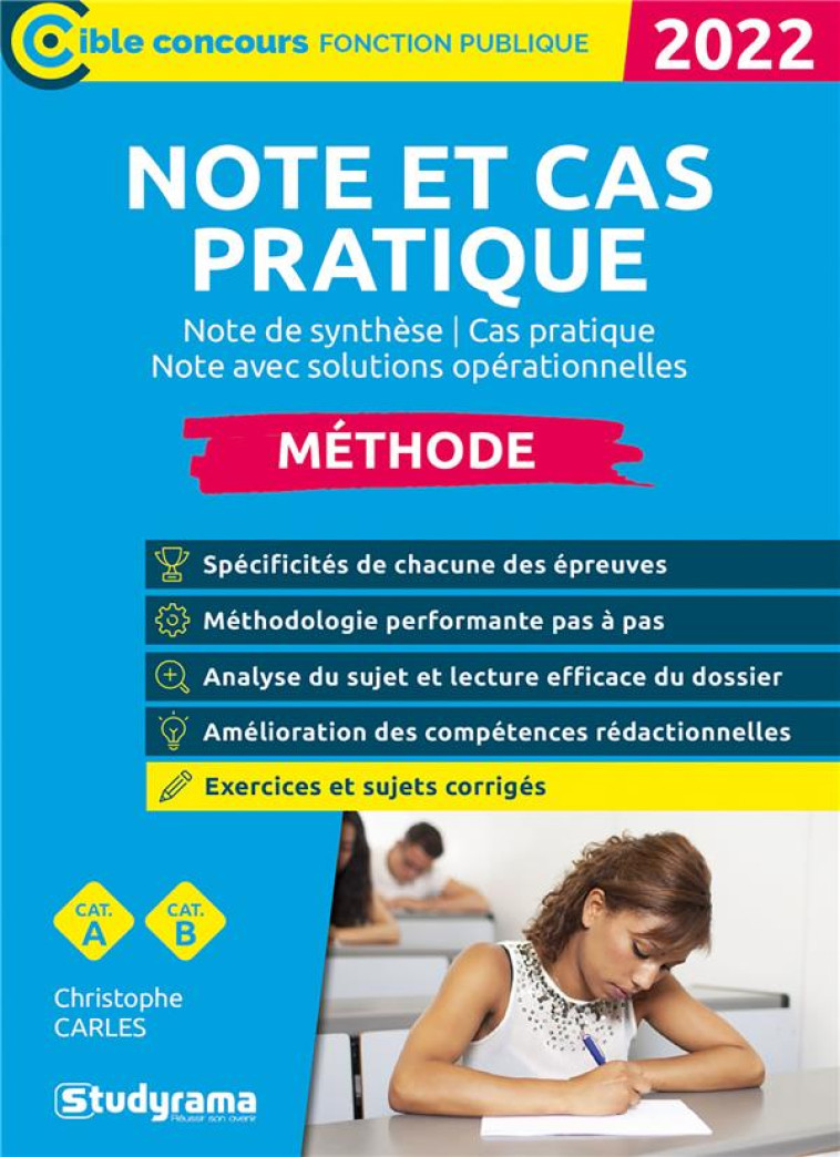 NOTE ET CAS PRATIQUE : NOTE DE SYNTHESE / CAS PRATIQUE / NOTE AVEC SOLUTIONS OPERATIONNELLES - CARLES CHRISTOPHE - STUDYRAMA