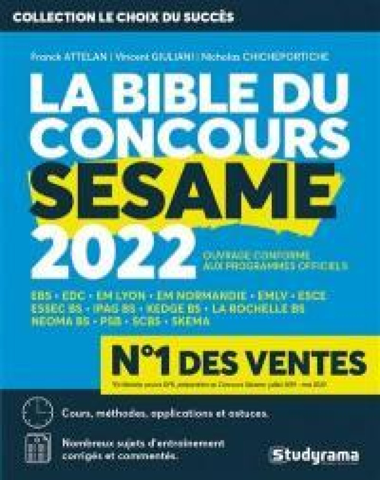 LA BIBLE SESAME (EDITION 2022) - ATTELAN/GIULIANI - STUDYRAMA